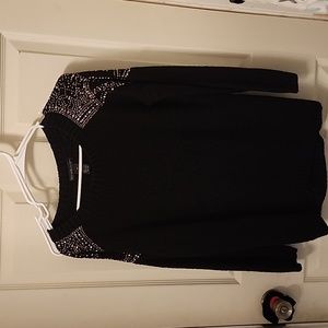 Black sweater with rhinestones